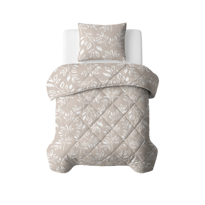 Sleeptime Lazy Dekbed Neva Taupe/Zand 140 x 200 Met Kussensloop cm
