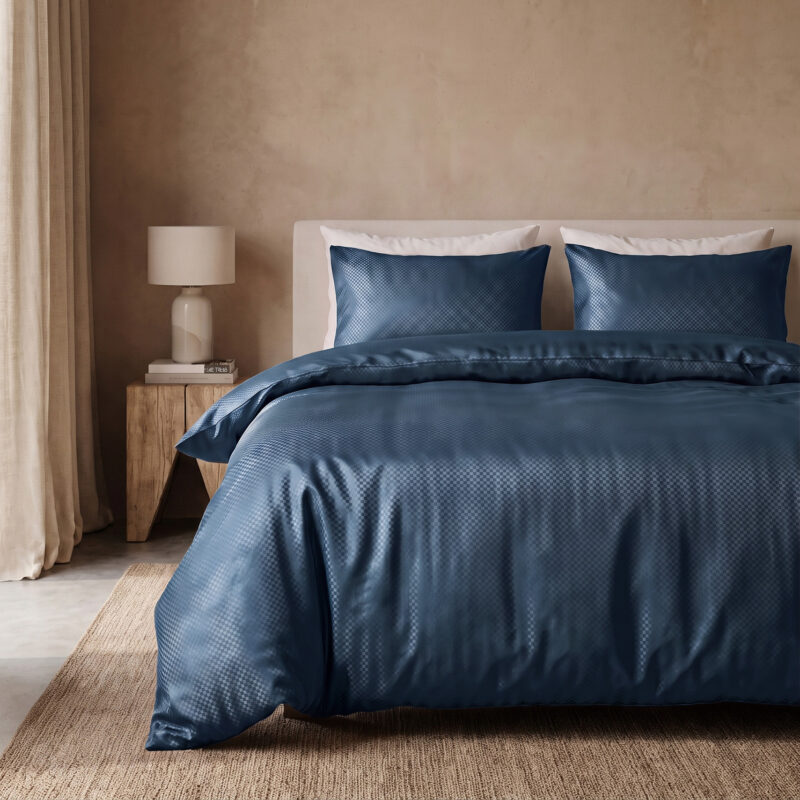 Satin Point Navy 200 x 220 Sleeptime
