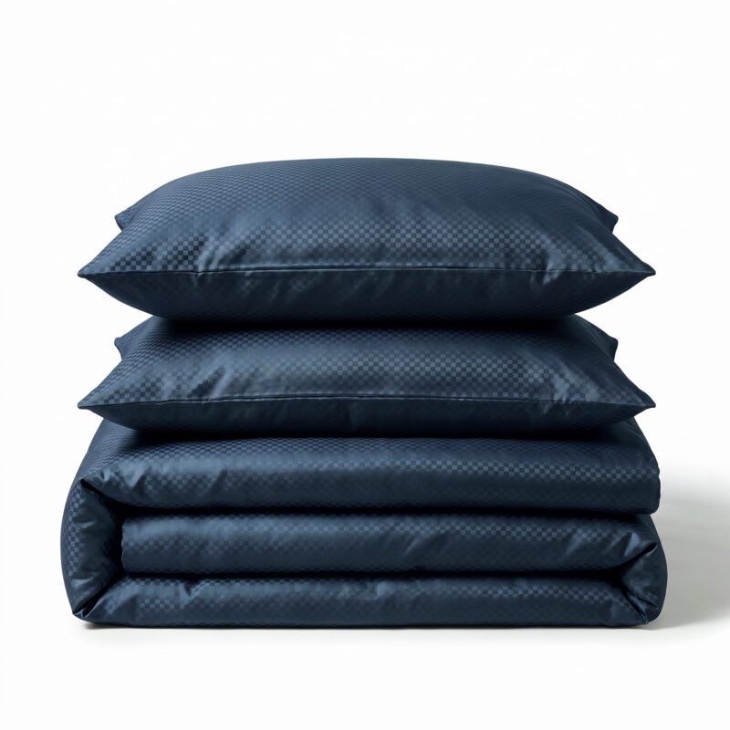 Satin Point Navy - Sleeptime bed 200 x 220 cm van Microvezel