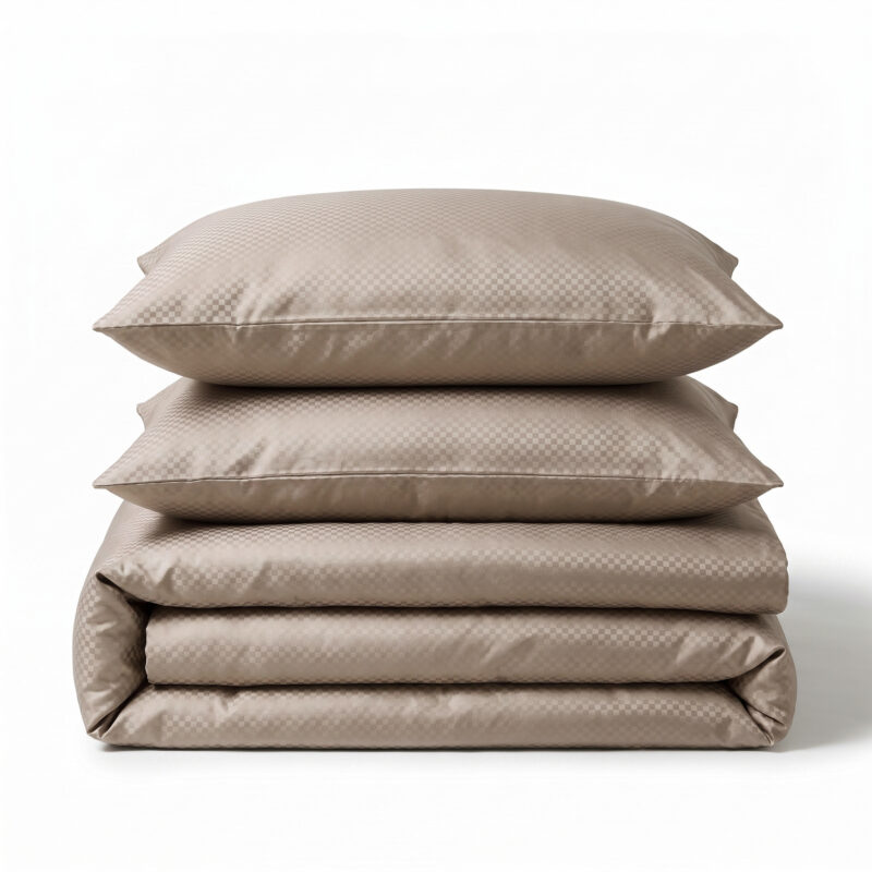 Satin Point Taupe - Sleeptime bed 200 x 220 cm van Microvezel