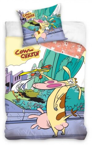 Cartoon Network dekbedovertrek Cow and Chicken - Multicolor - 140 x 200 cm - 100% katoen