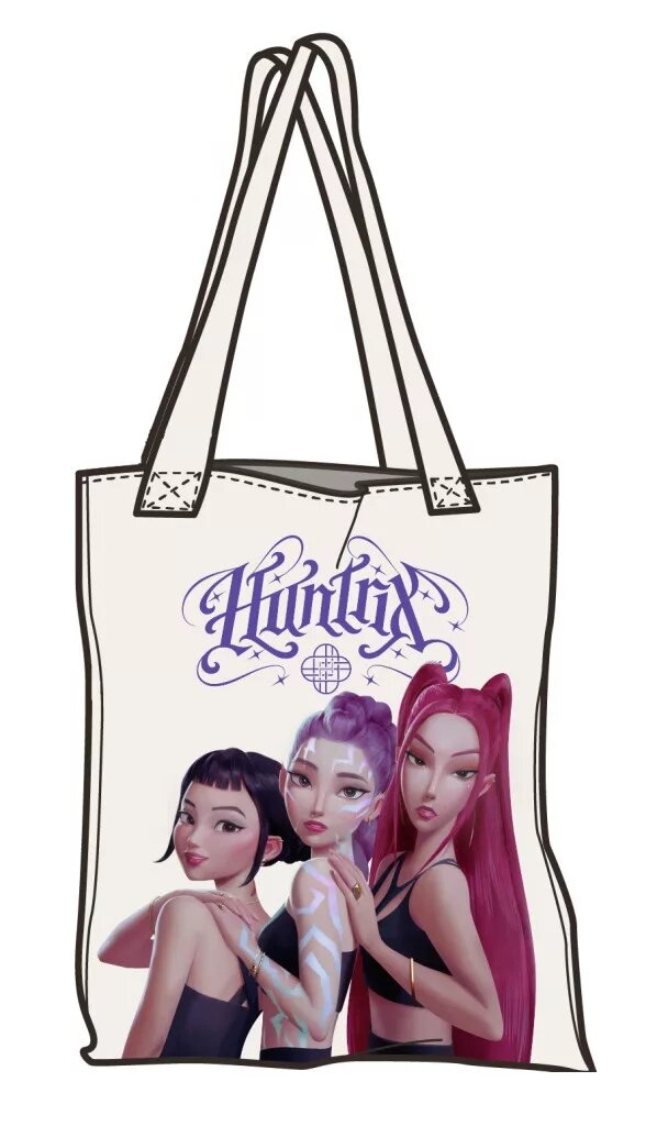Polyester tas van Demon Hunters in 38,5 x 41 cm - Wit