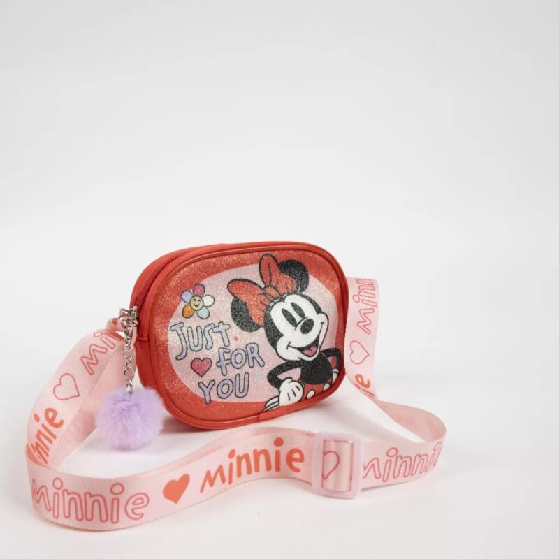 Disney Minnie Mouse schoudertas 15 x 11 cm van Polyester, You glitter shoulder crossbody 15 x
