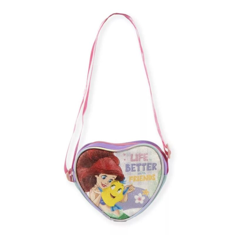 Polyester tas Life is Better glitter 15 x 14 cm van Disney Princess in 15 x 14 cm