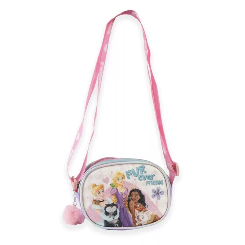 Polyester tas Fur ever glitter 15 x 11 cm van Disney Princess in 15 x 11 cm