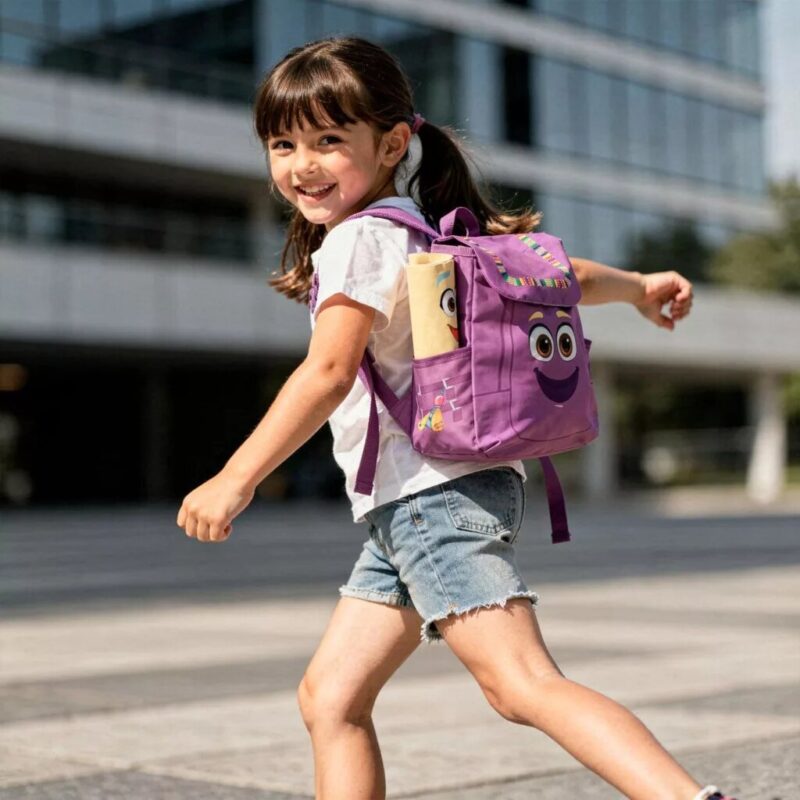 Dora the Explorer schoudertas 30 x 25 cm van Polyester, Purple Smile 30 x 25 cm