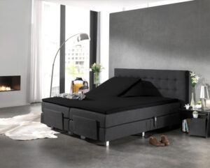 Dreamhouse hoeslaken Zwart 160 x 200 cm - Zwart - 160 x 200 cm - 100% katoen - foto 1