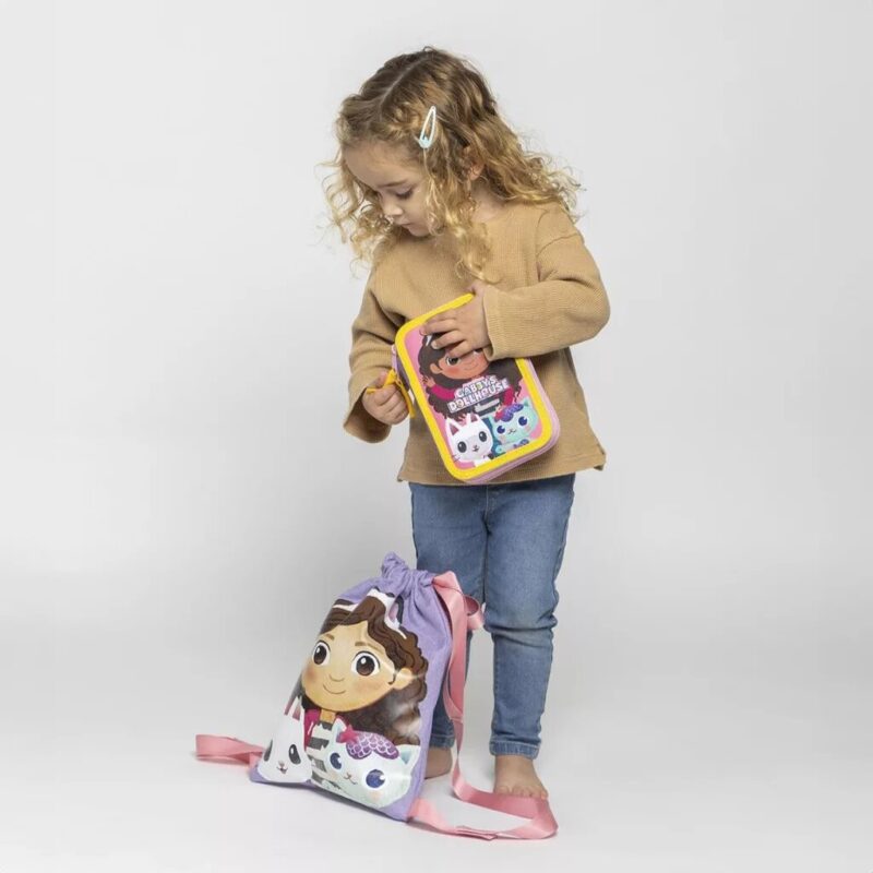 Tas Cats drawstring 33 x 27 cm 33 x 27 cm van Gabby's Dollhouse, Multicolor