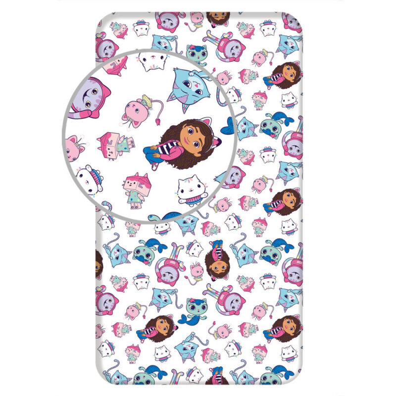 Gabby's Dollhouse Hoeslaken Cats - Eenpersoons - 90 x 200 cm - Katoen
