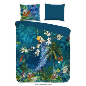 Good Morning dekbedovertrek Samantha - Petrol - 240 x 200/220 cm - 100% katoen
