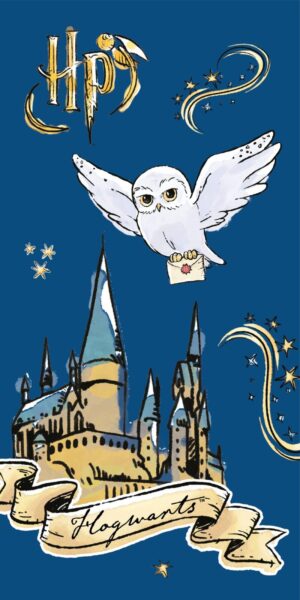 Harry Potter strandlaken Magic owl 70 x 140 cm - 70 x 140 cm - 100% katoen
