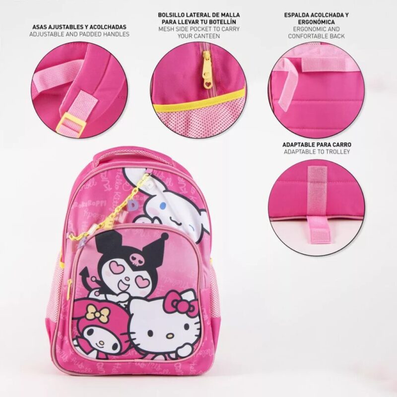 Tas Kawaii Cuties 42 x 32 x 20 cm 42 x 32 x 20 cm van Hello Kitty, Roze