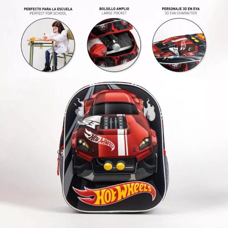 Polyester tas Turbo 3D 31 x 25 cm van Hot Wheels in 31 x 25 cm
