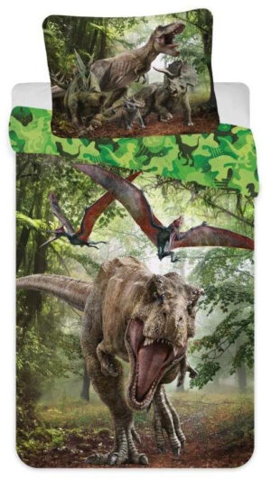 Jurassic World dekbedovertrek Groen - Groen - 140 x 200 cm - Polyester