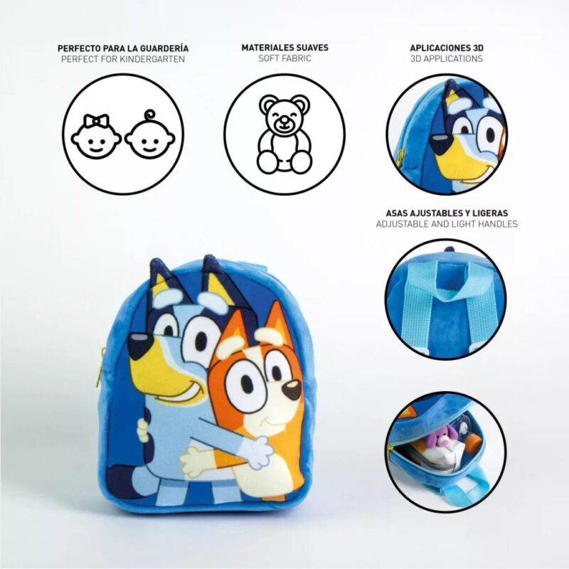 Tas Hug plush 22 x 18 cm 22 x 18 cm van Bluey, Blauw