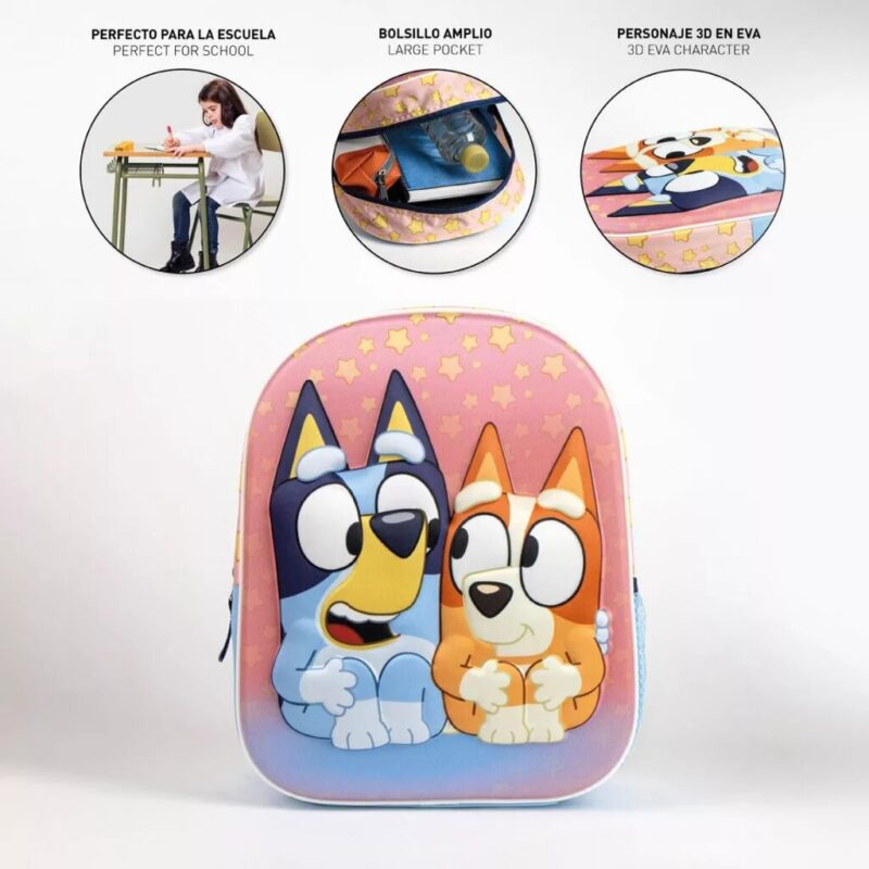 Tas Stars 3D 31 x 25 cm 31 x 25 cm van Bluey, Multicolor
