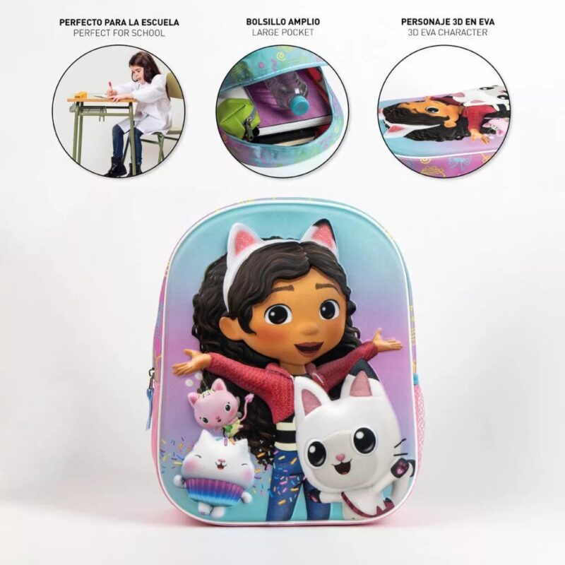 Tas Fun 3D 31 x 25 cm 31 x 25 cm van Gabby's Dollhouse, Multicolor
