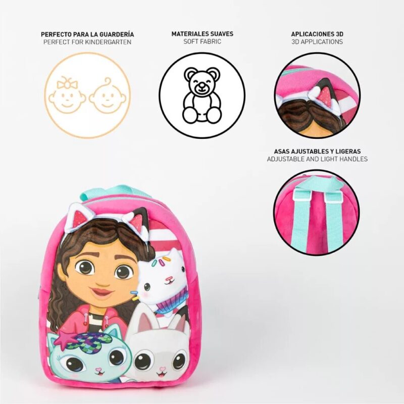 Tas plush 22 x 18 cm 22 x 18 cm van Gabby's Dollhouse, Roze