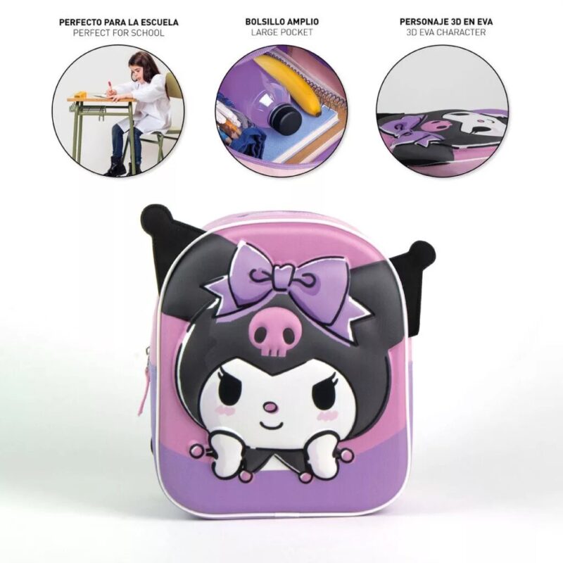 Tas Kuromi 3D 31 x 25 cm 31 x 25 cm van Hello Kitty, Paars
