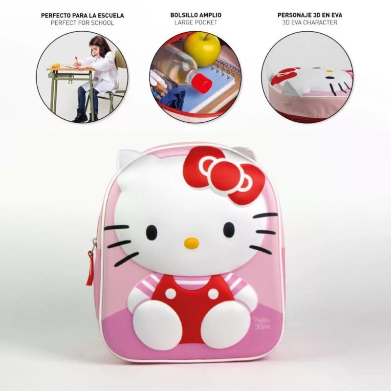 Tas Cuddle 3D 31 x 25 cm 31 x 25 cm van Hello Kitty, Roze