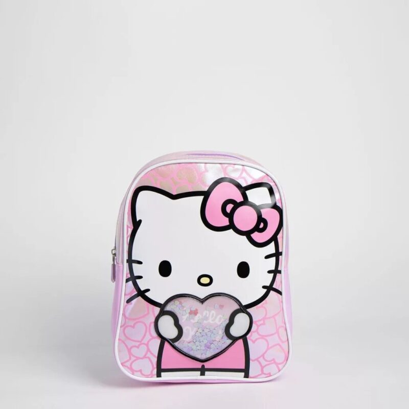 Tas Heart holographic 32 x 24 cm 32 x 24 cm van Hello Kitty, Roze