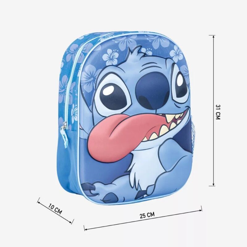 Tas 3D 31 x 25 x 10 cm 31 x 25 x 10 cm van Lilo en Stitch, Blauw