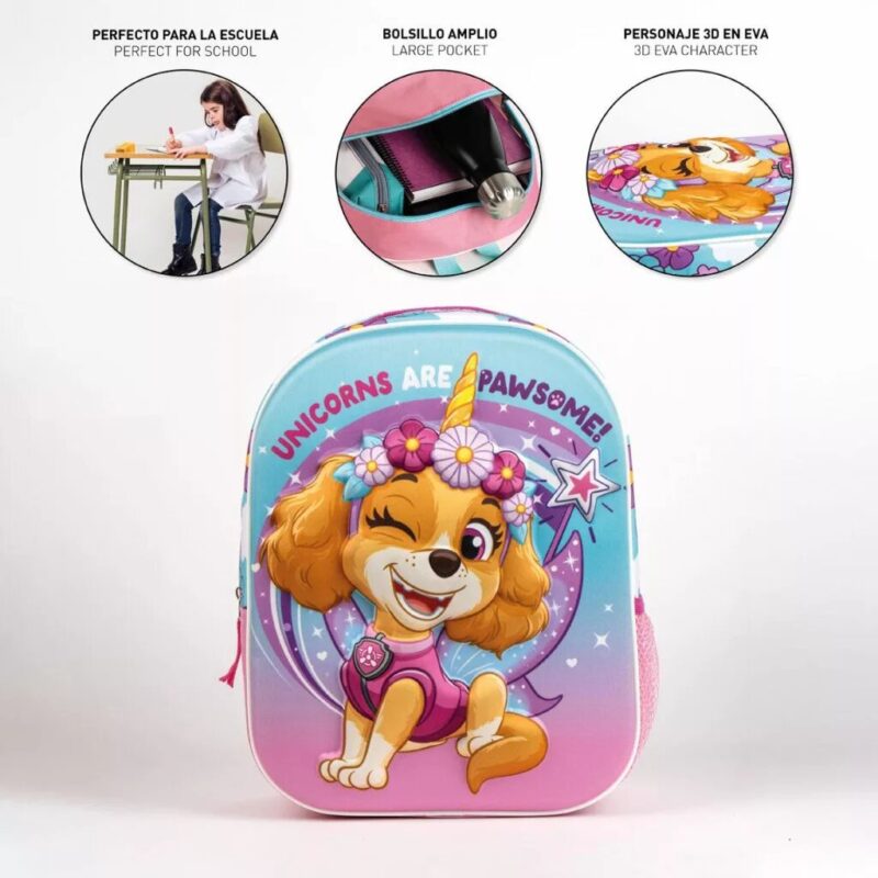 Tas Save Day 3D 31 x 25 cm 31 x 25 cm van Paw Patrol, Roze