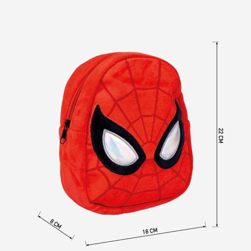 Tas plush 22 x 18 cm 22 x 18 cm van Spiderman, Rood