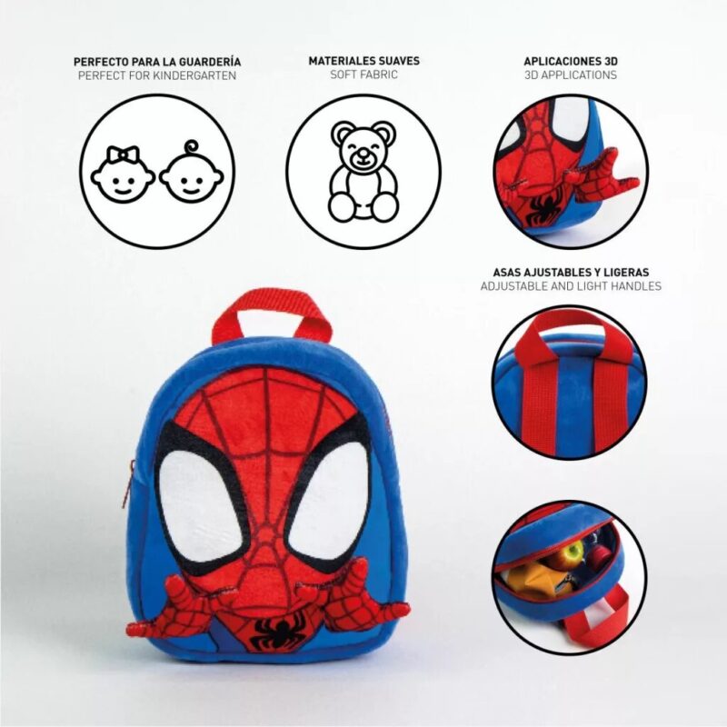 Tas Mini Crawler plush 22 x 18 cm 22 x 18 cm van Spiderman, Blauw