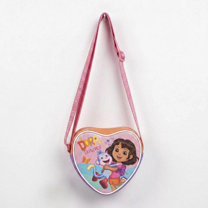 Tas Let's Go glittery 15 x 14 cm 15 x 14 cm van Dora the Explorer, Multicolor