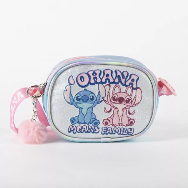 Tas Ohana glitter 15 x 11 cm 15 x 11 cm van Lilo en Stitch, Blauw
