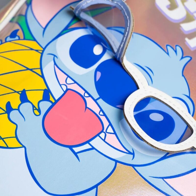 Polyester tas holographic 32 x 24 cm van Lilo en Stitch in 32 x 24 cm