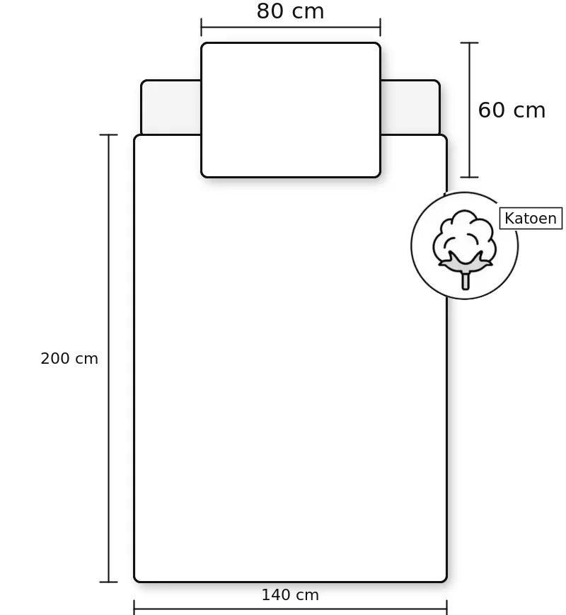 Knuffel 140 x 200 cm overtrek van Lilo en Stitch, 140 x 200 cm, kussensloop 60 x 80 cm