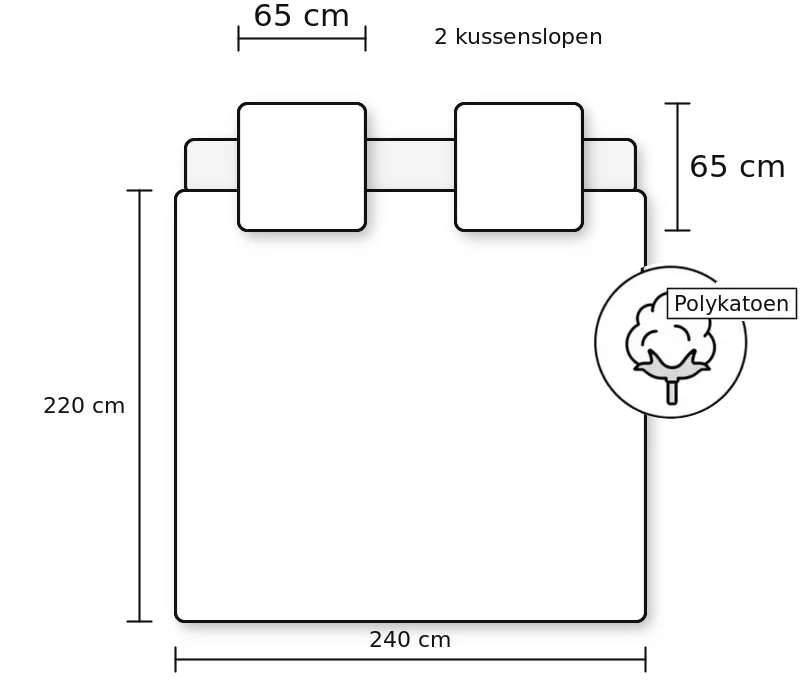 240 x 220 cm polykatoen overtrek van Naruto, 240 x 220 cm, kussensloop 65 x 65 cm