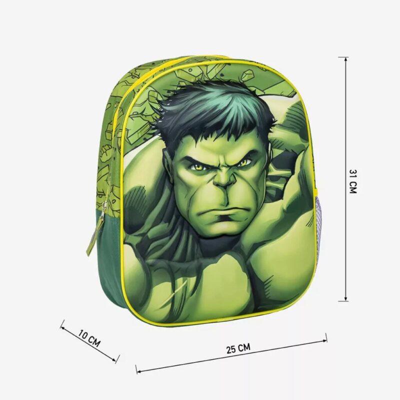 Marvel Avengers schoudertas 31 x 25 cm van Polyester, Hulk 3D 31 x 25 cm