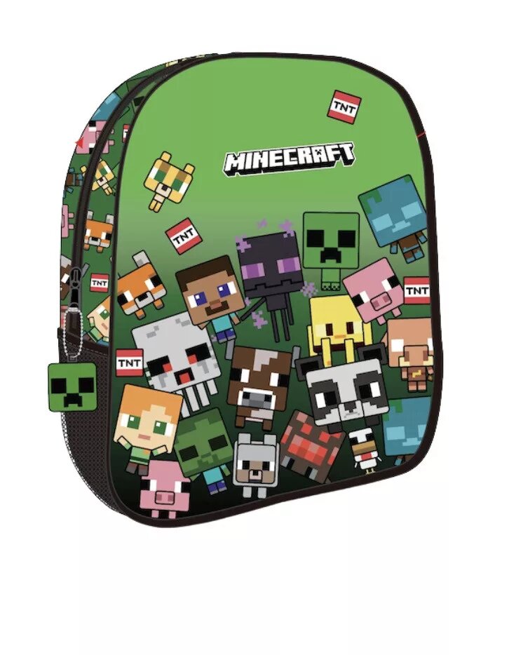 Polyester tas Characters 26 x 22 x 9 van Minecraft in 26 x 22 x 9,5 cm