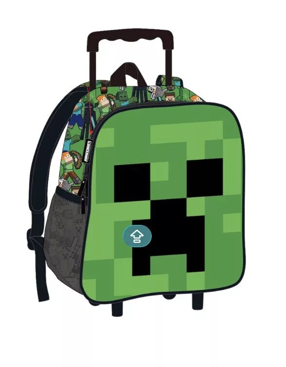 Polyester tas van Minecraft in 32 x 26 x 11 cm - Groen