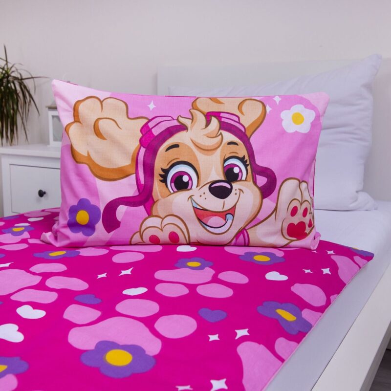 Beddengoed 100 x 135 cm van Paw Patrol, Roze - kussensloop 40 x 60 cm