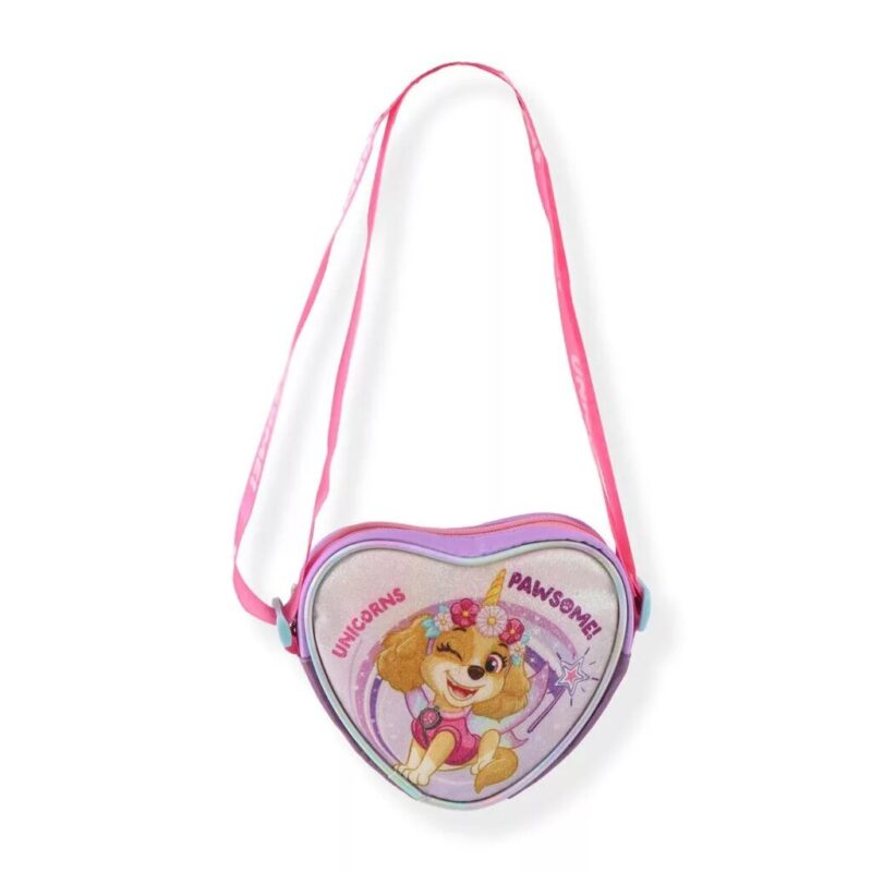 Polyester tas Unicorns Pawsome glitter crossbody 1 van Paw Patrol in 15 x 14 cm