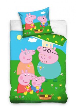 Peppa Pig dekbedovertrek Kuikentjes 140 x 200 cm - Multicolor - 140 x 200 cm - 100% katoen