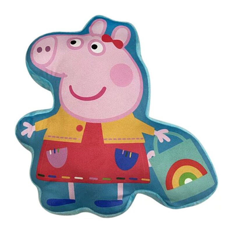Polyester decoratiekussen Shopping velvet 35 cm van Peppa Pig in 35 cm