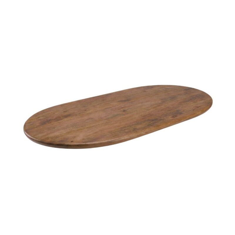 LABEL51 Eetkamertafel Tafelblad Halve Cirkel - Nature Smooth - - 180 cm - Halve Cirkel