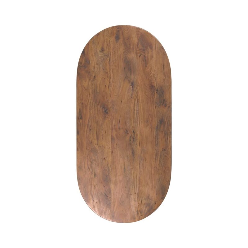 Eetkamertafel Nature Smooth - Tafelblad Halve Cirkel eettafel van Label51, vooraanzicht (4)