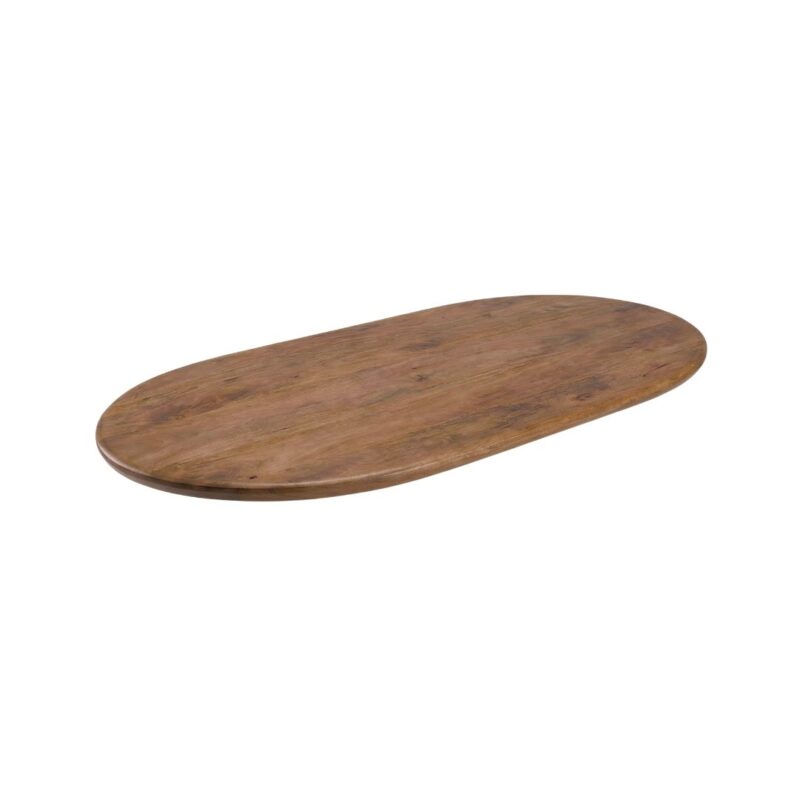 LABEL51 Eetkamertafel Tafelblad Halve Cirkel - Nature Smooth - - 160 cm - Halve Cirkel