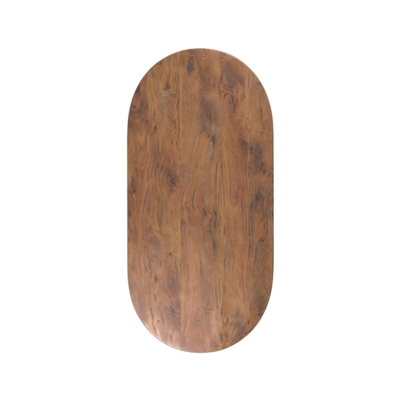Eetkamertafel Nature Smooth - Tafelblad Halve Cirkel eettafel van Label51, vooraanzicht (5)
