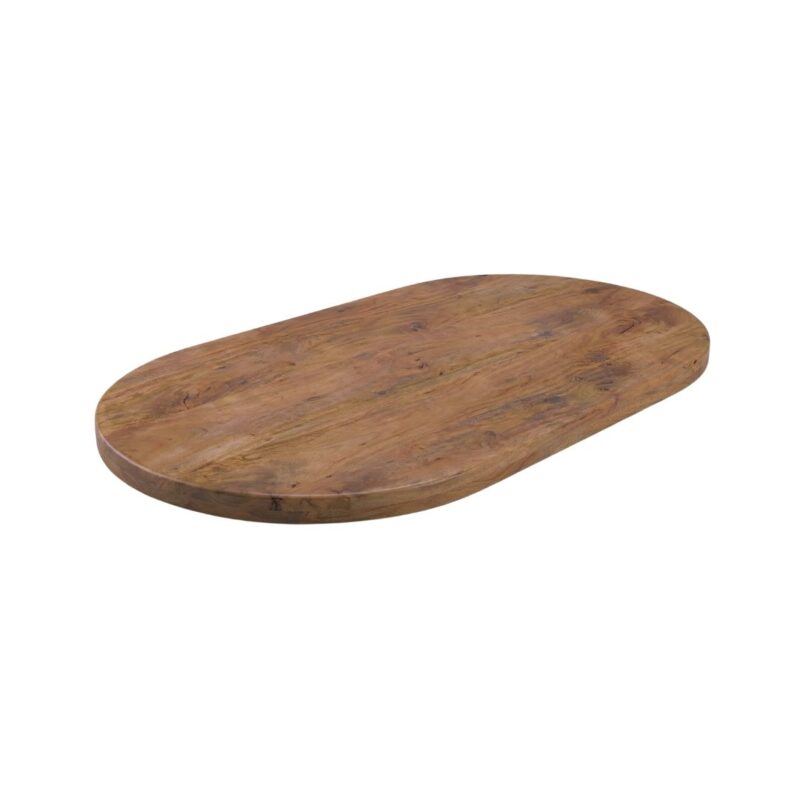 LABEL51 Eetkamertafel Tafelblad Halve Cirkel - Nature Smooth - - 160 cm - Halve Cirkel