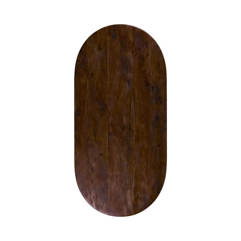Eetkamertafel Espresso - Tafelblad Halve Cirkel eettafel van Label51