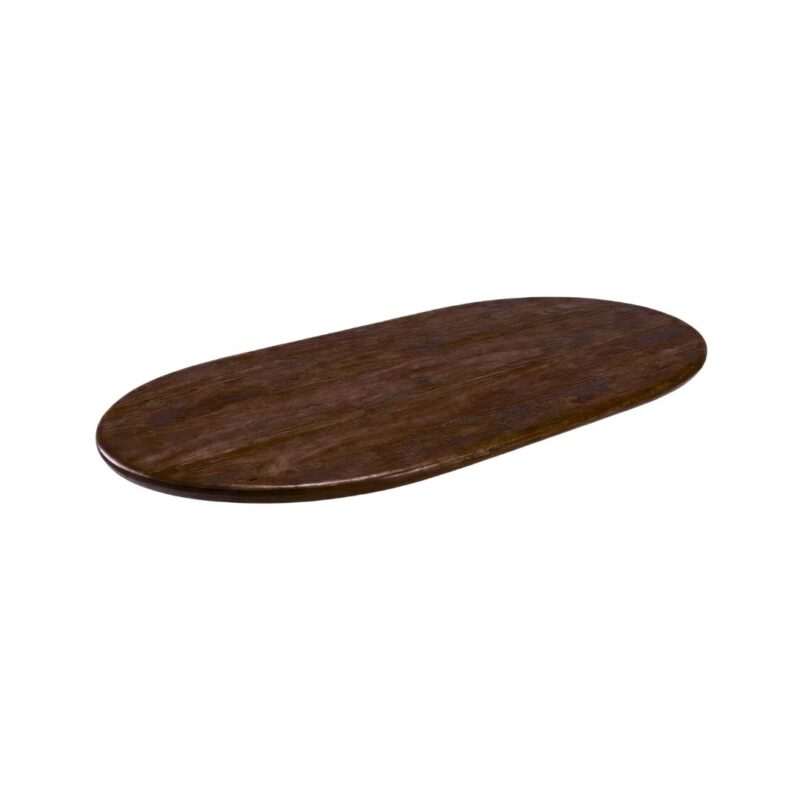 LABEL51 Eetkamertafel Tafelblad Halve Cirkel - Espresso - - 160 cm - Halve Cirkel