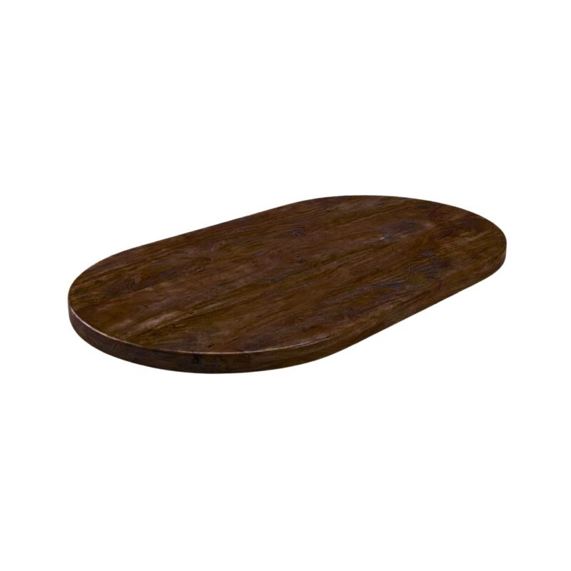 LABEL51 Eetkamertafel Tafelblad Halve Cirkel - Espresso - - 160 cm - Halve Cirkel