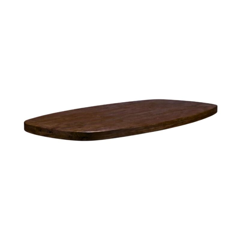 LABEL51 Eetkamertafel Tafelblad Deens Ovaal - Espresso - - 180 cm - Deens Ovaal